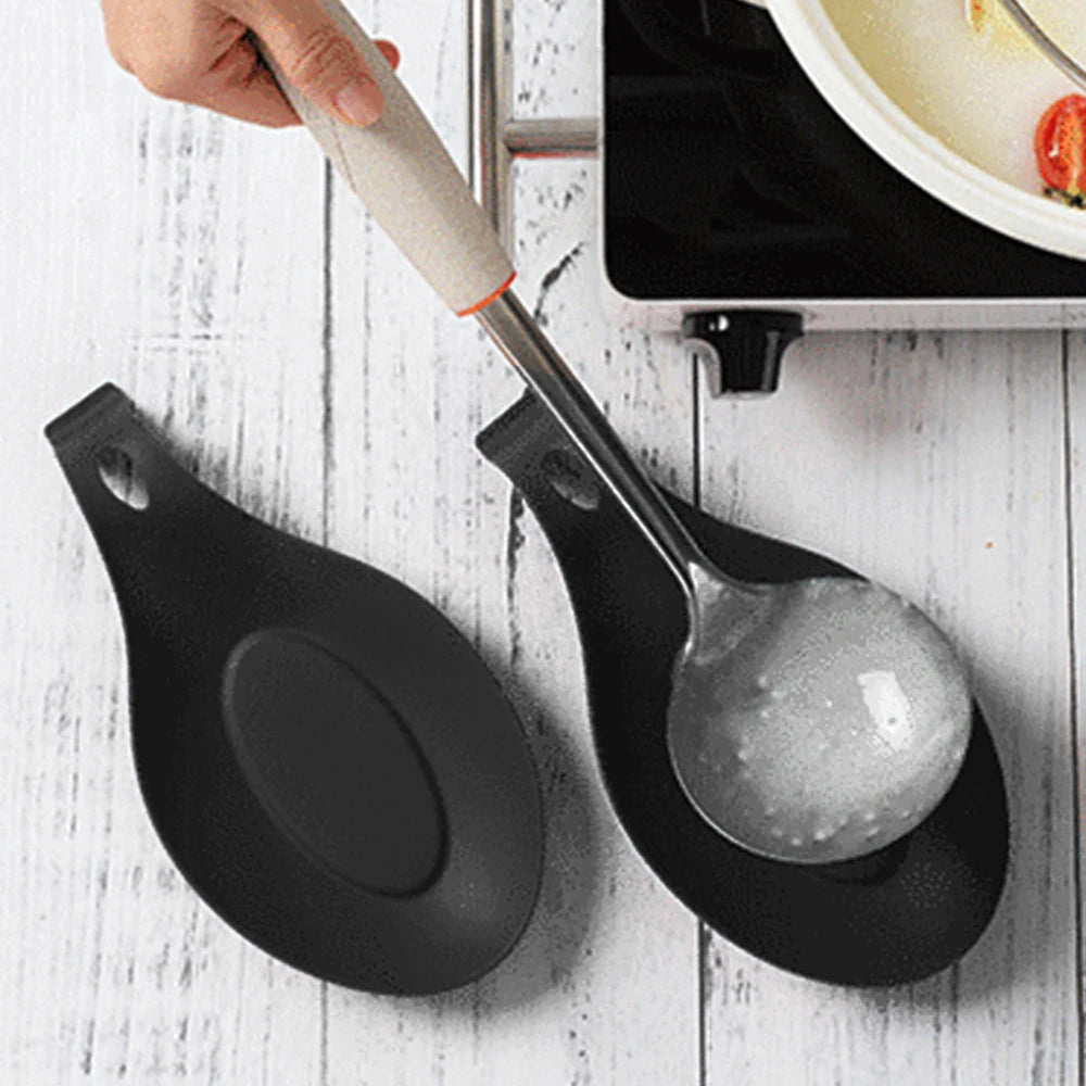 1PC Heat Resistant Silicone Spoon Shelf Chopstick Tray Pot Holder Stove Organizer Utensil Spatula Holder Spoon Pad Kitchen Tool