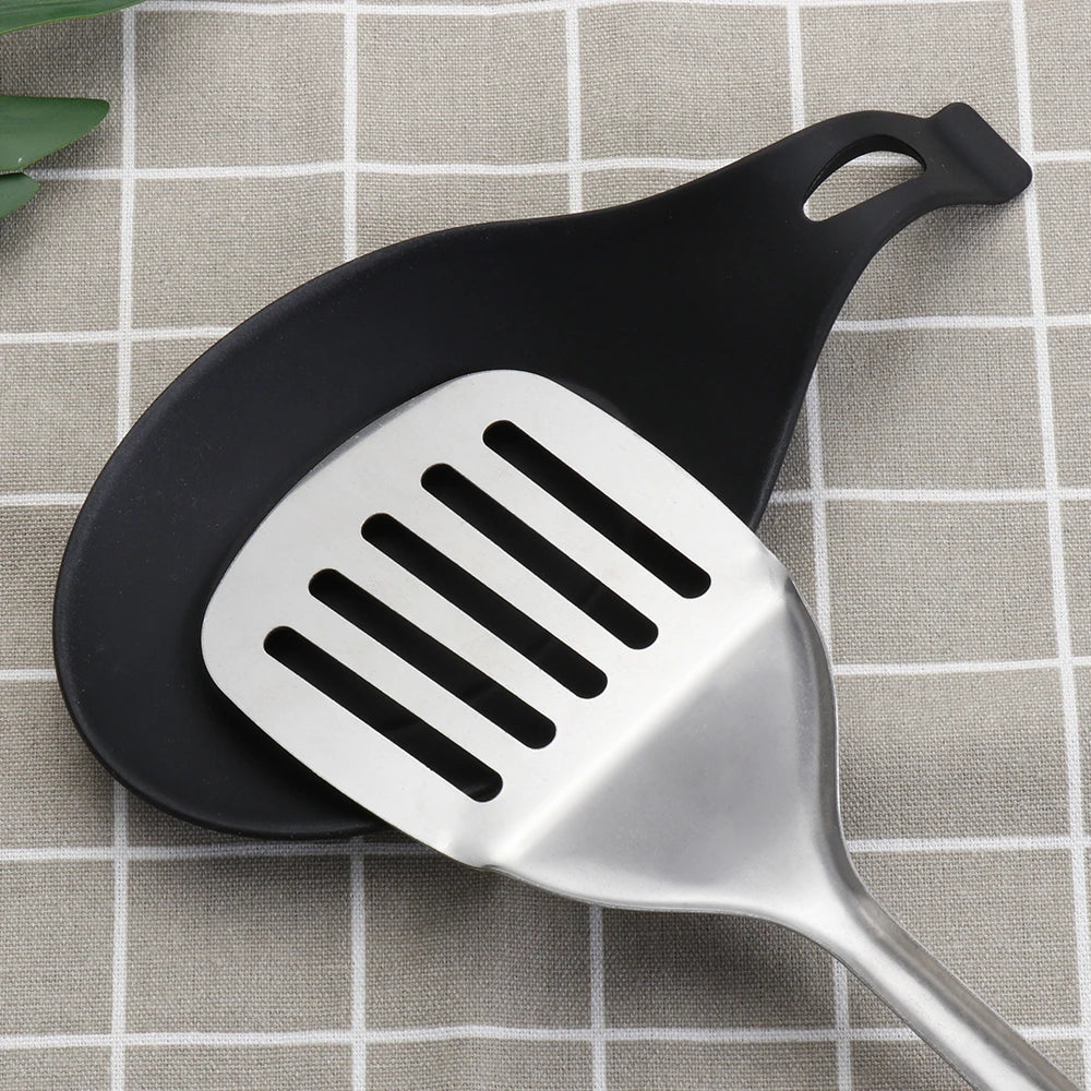 1PC Heat Resistant Silicone Spoon Shelf Chopstick Tray Pot Holder Stove Organizer Utensil Spatula Holder Spoon Pad Kitchen Tool