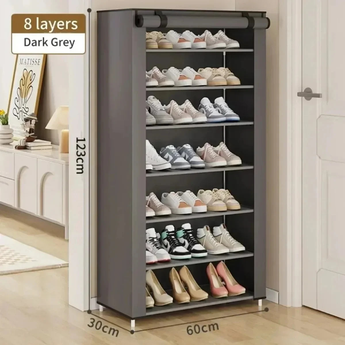 Dustproof Shoe Storage Rack Organizer Multilayer Nonwoven Shoes Storage Cabinet Home Hallway Space-saving Cabinets Shoe Shelf