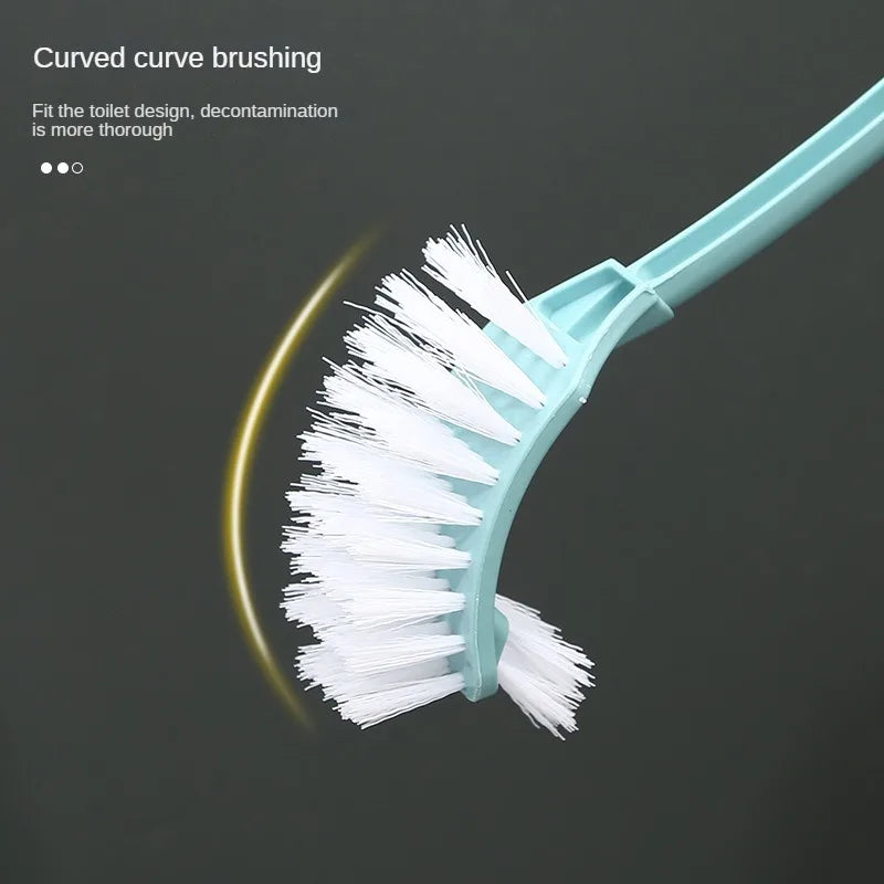 Toilet Brush Arc Curve With A Drain Base The Small Brush Head Close To The Inner Wall Of The Toilet Brush Household