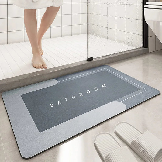 2024 Super Absorbent Non-slip Bathroom Mat Toilet Anti-skid Bathtub Foot Mat Kitchen Living Room Floor Mat Home Decor